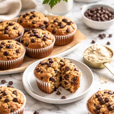 Chocolate chip protein muffin