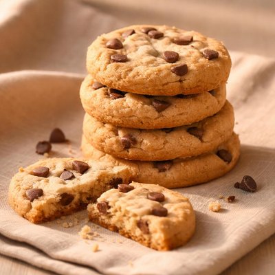 Chocolate chip shortbread cookie