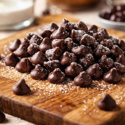 Chocolate chips with sugar
