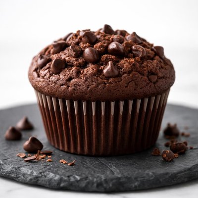 Chocolate chocolate chip muffin