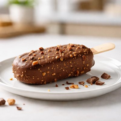 Chocolate coated ice cream stick