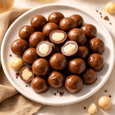 Chocolate coated macadamias