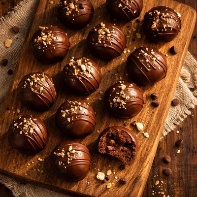 Chocolate covered balls