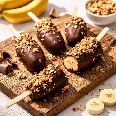 Chocolate covered banana frozen