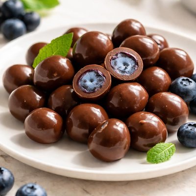 Chocolate covered blueberries