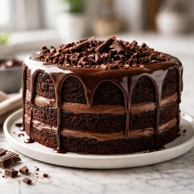 Chocolate covered cake