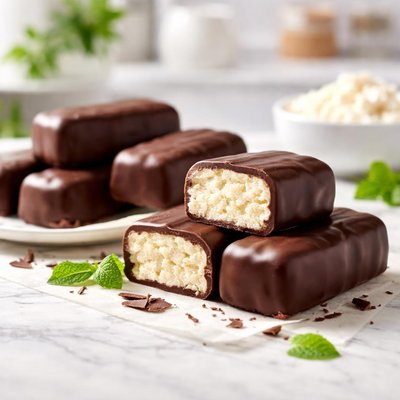 Chocolate covered curd cheese