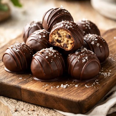 Chocolate covered dough ball