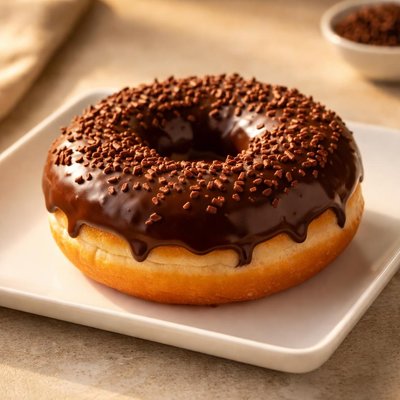 Chocolate covered doughnut