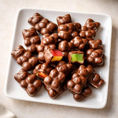 Chocolate covered gummy bears