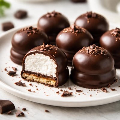 Chocolate covered marshmallow