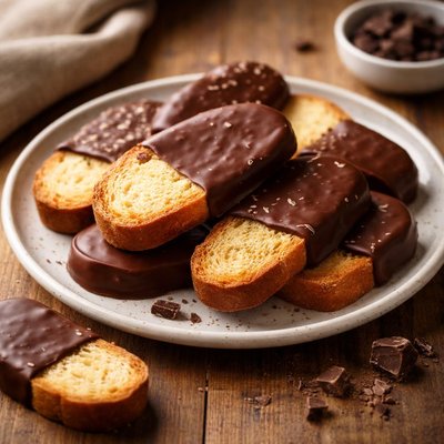 Chocolate covered rusk