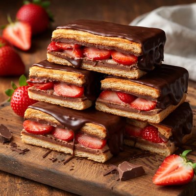Chocolate covered strawberry sandwich