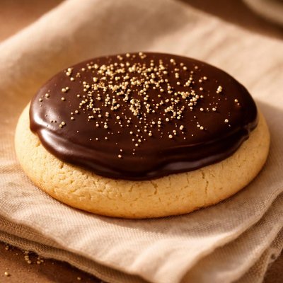 Chocolate covered sugar cookie