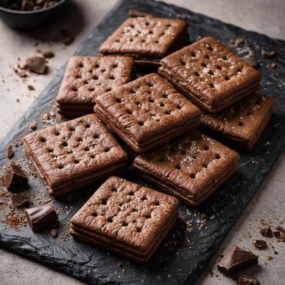 Chocolate cracker biscuits