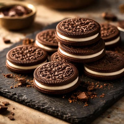 Chocolate cream cookies