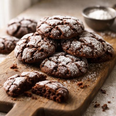 Chocolate crinkle cookies