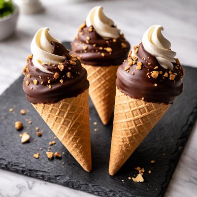 Chocolate dipped cone