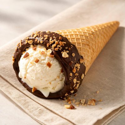 Chocolate dipped waffle cone