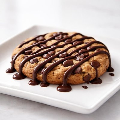 Chocolate drizzled cookie