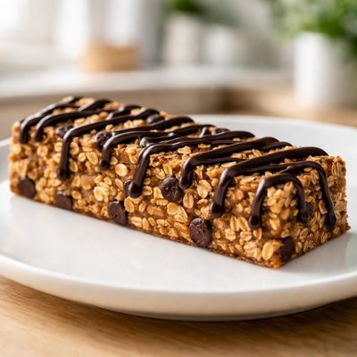 Chocolate drizzled granola bar