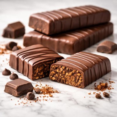 Chocolate flavored protein bar