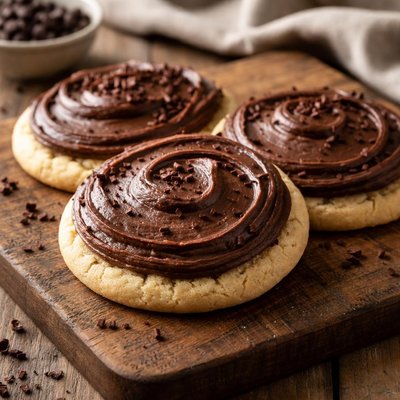Chocolate frosted cookie