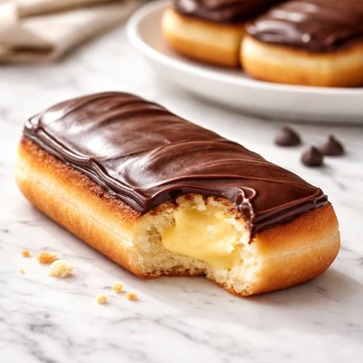 Chocolate frosted custard filled bar