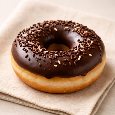 Chocolate frosted doughnut