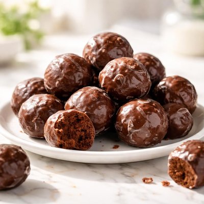 Chocolate glazed munchkins