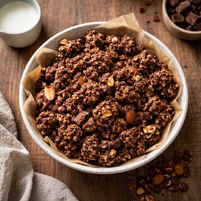 Chocolate granola cluster