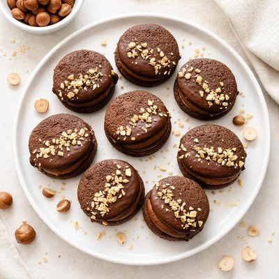 Chocolate hazelnut sable biscuit