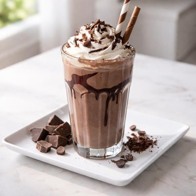 Chocolate ice cream shake