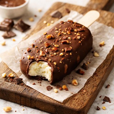 Chocolate ice cream stick