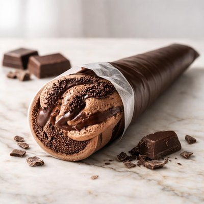 Chocolate ice cream tube