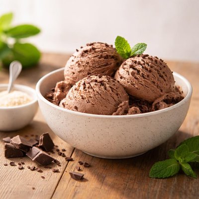 Chocolate icecream with stevia
