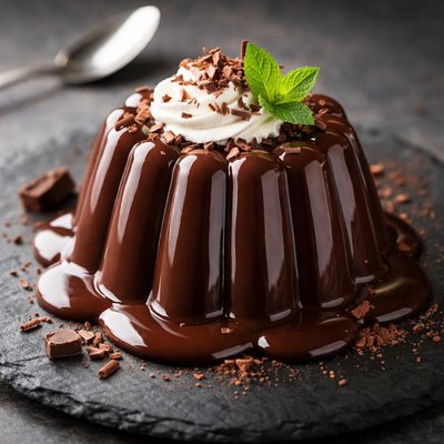 Chocolate jelly pudding