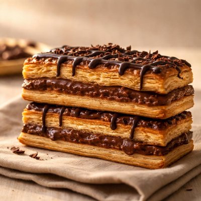 Chocolate layered pastry