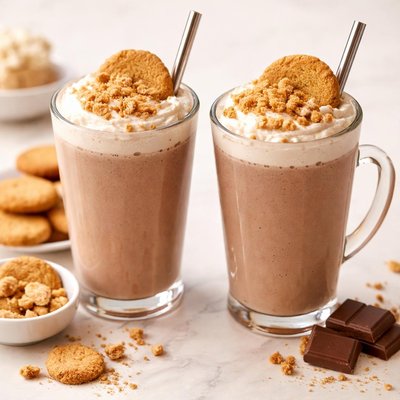 Chocolate leche con galleta