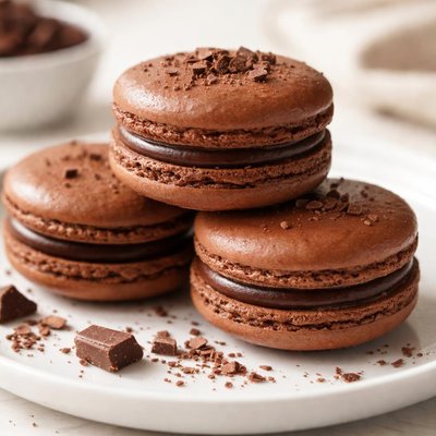 Chocolate macaron