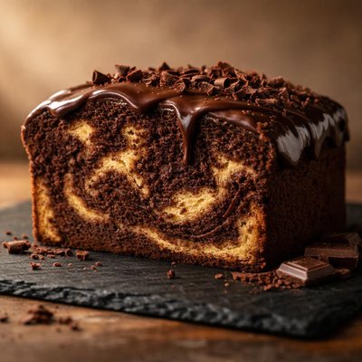 Chocolate marble mud cake