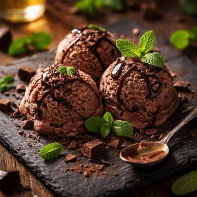Chocolate mint ice cream