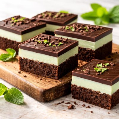 Chocolate mint square