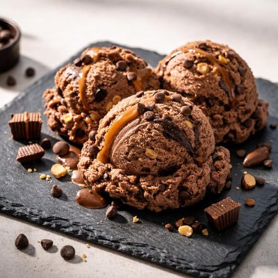 Chocolate moose tracks ice cream