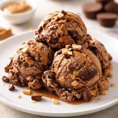 Chocolate peanut butter ice cream