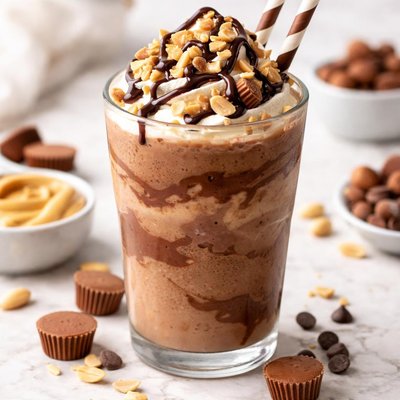 Chocolate peanut butter milkshake