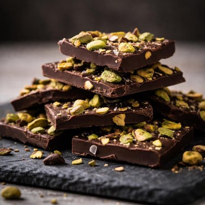 Chocolate pistachio bark