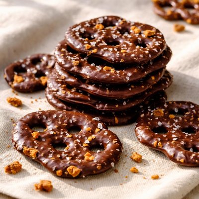 Chocolate pretzel thins
