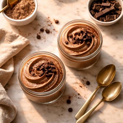 Chocolate protein mousse