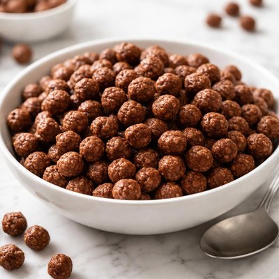 Chocolate puffed cereal